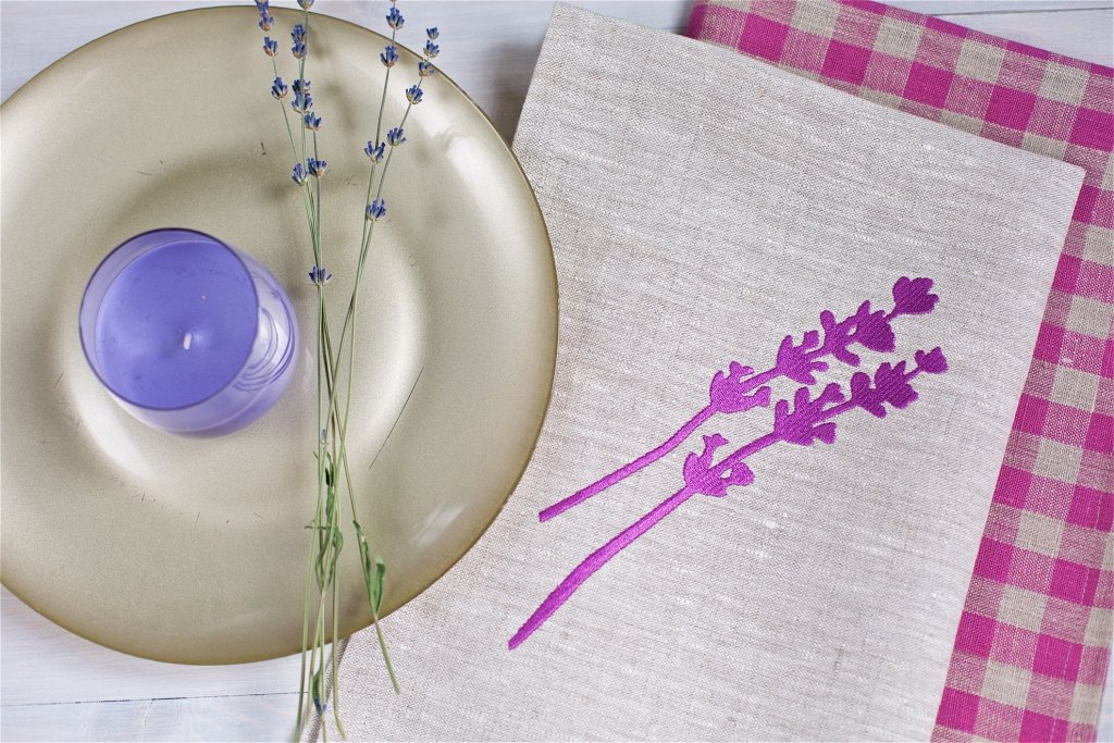 Набор полотенец Лаванда (Lavender kitchen towels set) - ViaLino